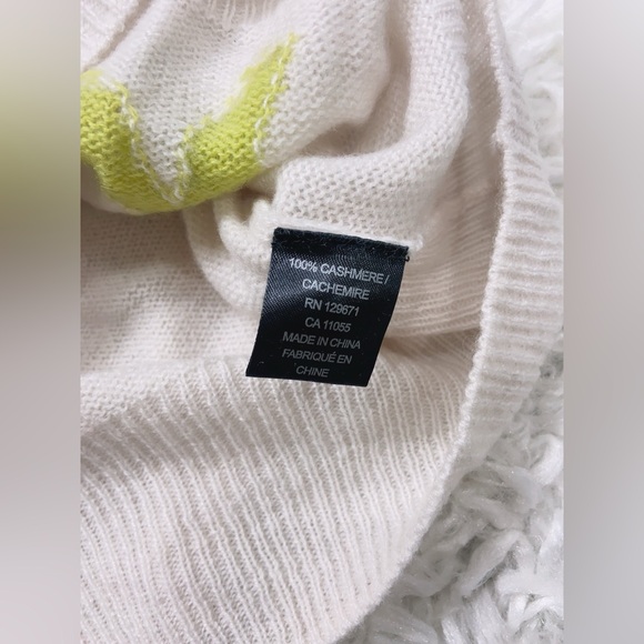 NWT 360 CASHMERE Ryanne Skull Abstract Graffiti Pullover Sweater Size S - Picture 6 of 6